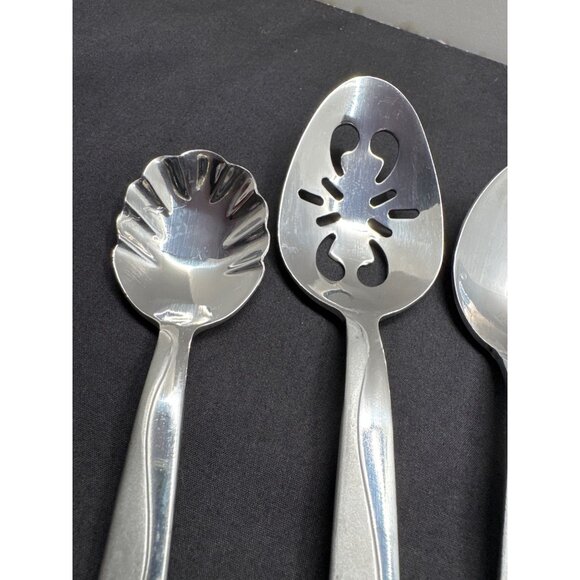 Cuisinart Riverside 5-Piece Stainless Steel Assorted Sugar Serving Teaspoon Tabl - Picture 9 of 12